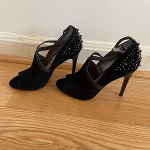 Sam Edelman suede studded peep toe heels